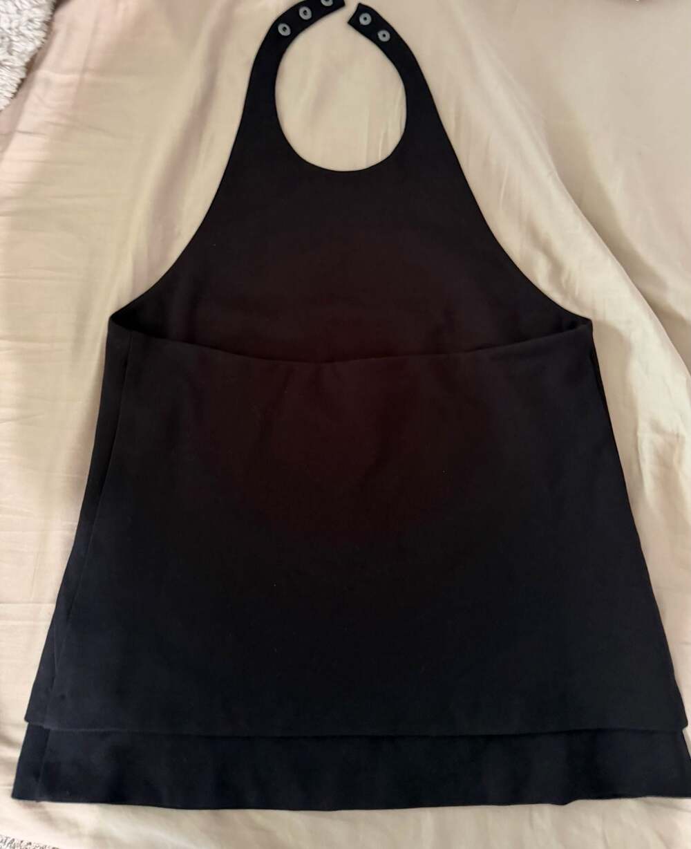 Rag & Bone Irina Snap Halter Top Black Size M